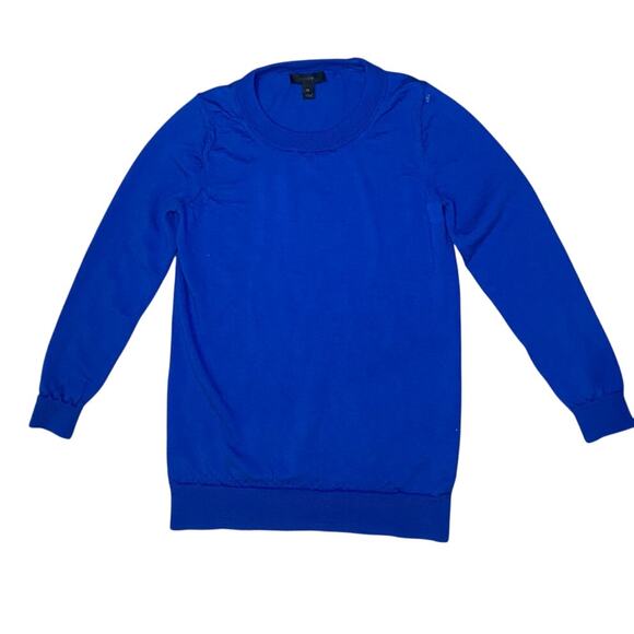 J. Crew Blue Quarter Sleeve Sweater - Size XS - Great Condition - Picture 1 of 11